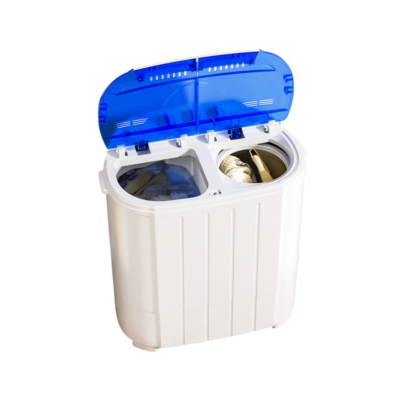 Meaisín níocháin Twin Tub ar leith a ní agus a thriomú